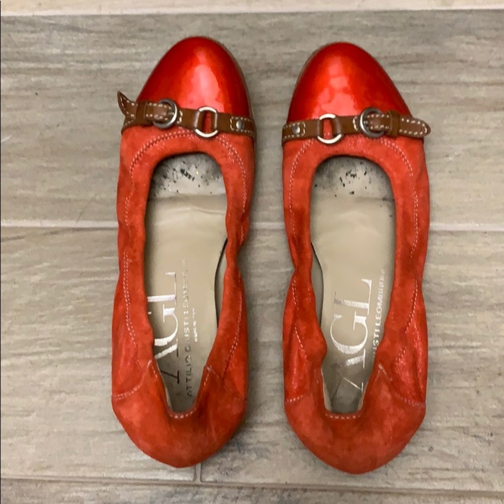 AGL Orange Ballet Flats Size 37
